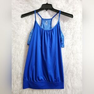 Old Navy Loose Fit Women's Vibrant Blue Camisole Built In Sport Bra Size XLarge